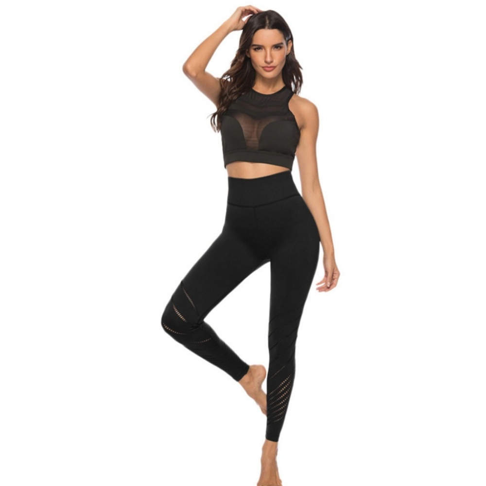 High Waisted Compression Yoga Leggings - Picture 2 of 7
